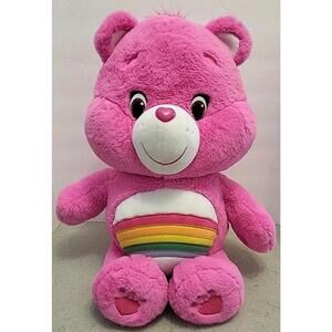 Care Bear Jumbo Plush Rainbow Cheer 20" Just Play 2014